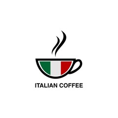 italian coffee cup logo design