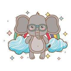 Elephant cartoon design vector illustrator