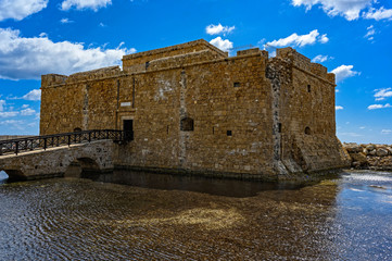 View of the Paphos Castle in Cyprus