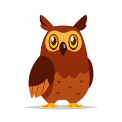 Cartoon owl vector isolated illustration