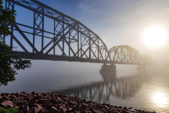 Bridge in fog