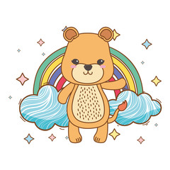 Lioness cartoon design vector illustrator