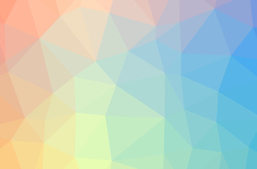 Illustration of abstract Blue, Green, Yellow And Red horizontal low poly background. Beautiful polygon design pattern.