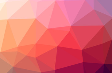 Illustration of abstract Red horizontal low poly background. Beautiful polygon design pattern.