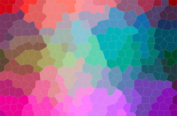 Abstract illustration of blue, yellow and red Little Hexagon background