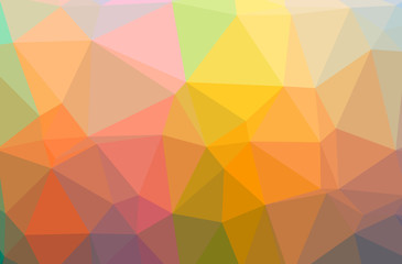 Illustration of abstract Orange, Yellow horizontal low poly background. Beautiful polygon design pattern.