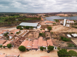 AERIAL VIEW OF WILDERNESS OF CEARA , SEMI ARID REGION, BRAZIL 