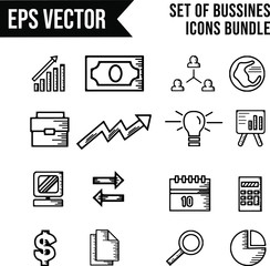 Set Of Bussines Icons Bundle