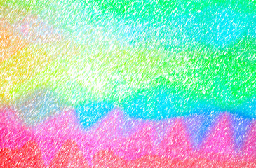 Abstract illustration of green, pink, red, yellow Low Coverage Color Pencil background
