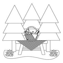 Picnic basket in forest design
