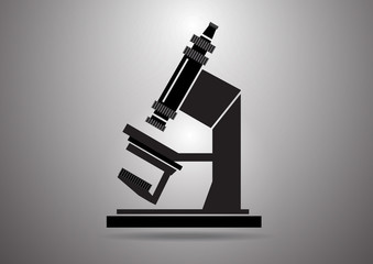 Abstract microscope icon. Isolated sign. Flat style.