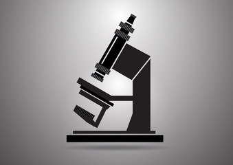 Abstract microscope icon. Isolated sign. Flat style.