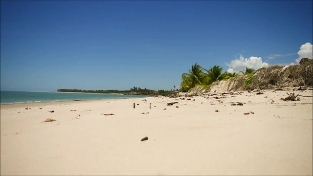 Landscape of Sossego beach on Itamaraca Island - North coast of Pernambuco state, Brazil