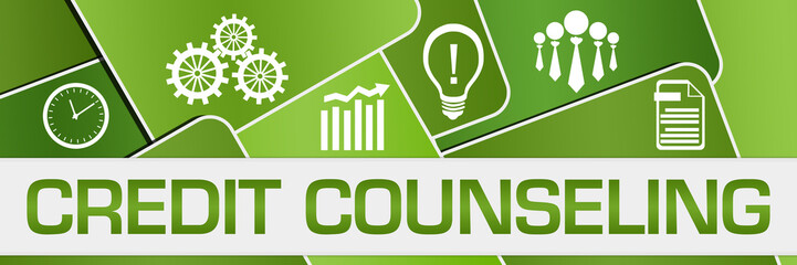 Credit Counseling Green Rounded Squares Symbols 