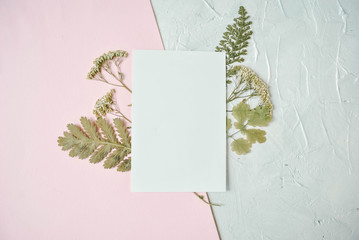 Obraz premium vintage card for invitation or congratulation with bunch of flowers