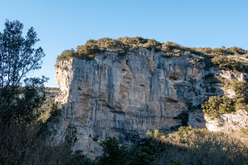 Fototapeta na wymiar The gorges of Concluse de Lussan near the village of Lussan, Gard, France