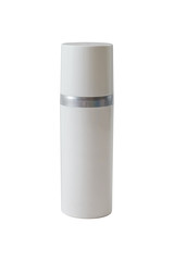 one white tube for cosmetics - packaging on a white background isolated without shade