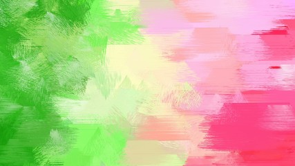 dirty brushed grunge background with baby pink, lime green and pastel red colors. use it as wallpaper or graphic element for poster, canvas or creative illustration