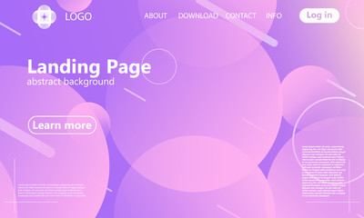 Landing page. Geometric background.