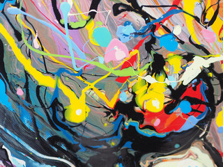 colorful oil paint multi colors abstract background.