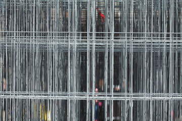 Baustahlgitter auf einer Baustelle
