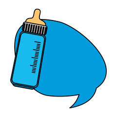 baby milk bottle with speech bubble