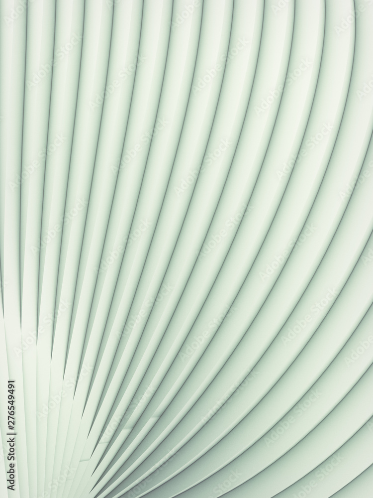 Poster White striped futuristic pattern surrounded by light mist. Computer generated geometric shape. 3d render illustration