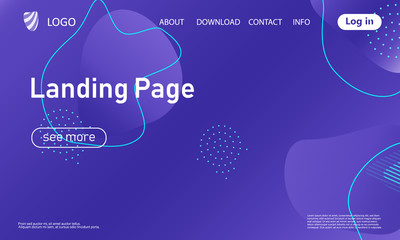 Landing page. Geometric background.