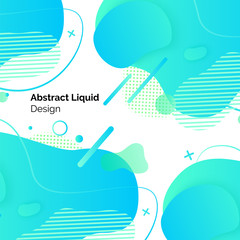 Abstract liquid design vector, shapes abstraction and decoration, background for banners and webpages. Color art with forms and text sample