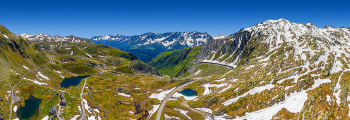 view from st. gotthard mountain pass