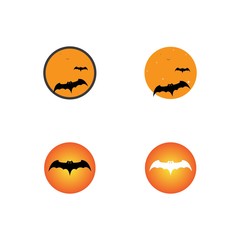 bat ilustration vector icon logo template