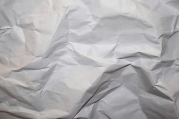 white crumpled paper texture background
