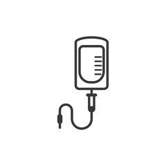 Blood transfusion icon template black color editable. infusion symbol vector sign isolated on white background. Simple logo vector illustration for graphic and web design.