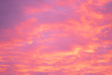 Naklejka na ściany i meble Colorful clouds before sunrise on beautiful summer morning.