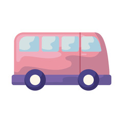 van vehicle transportation isolated icon