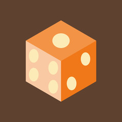 Dice flat design isolated. dice casino gambling template concept. Casino background.