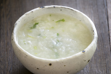 お粥　rice porridge(congee) 