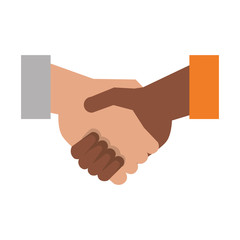 Handshake business deal symbol isolated