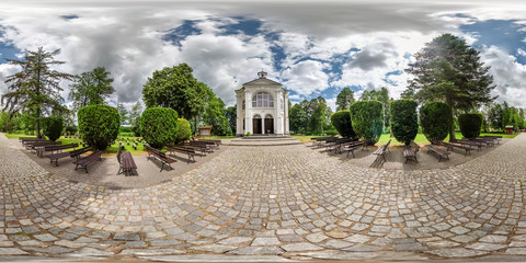  full seamless spherical hdri panorama 360 degrees angle view near gothic catholic chapel of...
