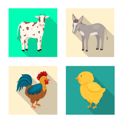 Fototapeta premium Isolated object of breeding and kitchen icon. Set of breeding and organic stock vector illustration.
