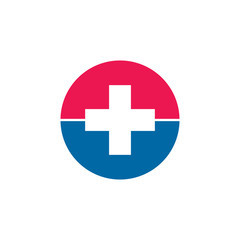 Medical and health care logo design vector template
