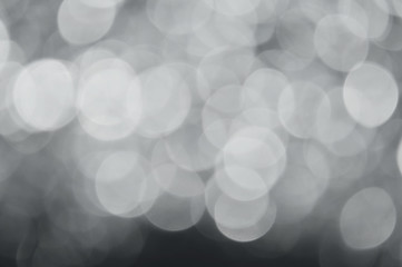 gray abstract bokeh background from nature environment. white blur abstract.  Christmas lights