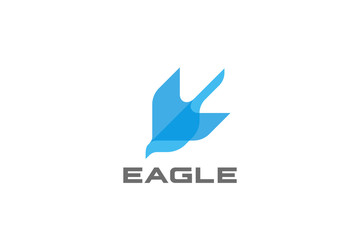 Fototapeta premium Flying Eagle bird abstract Logo design geometric shape vector template.