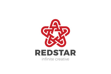 Fototapeta na wymiar Star Logo abstract design vector template Linear style