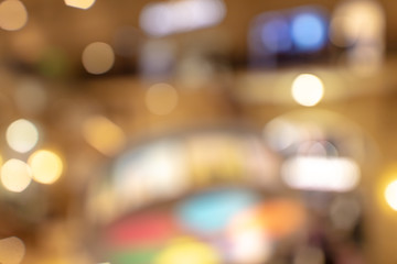 Bokeh in the mall as an abstract background