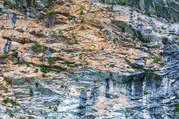 Rock formation in the mountains as a background