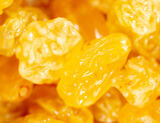 Yellow raisins as background