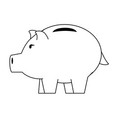 Piggy money savings and investment symbols