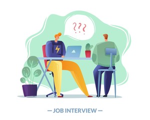 job interview simple illustration