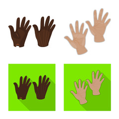 Vector illustration of silhouette and safety icon. Collection of silhouette and comfort stock vector illustration.